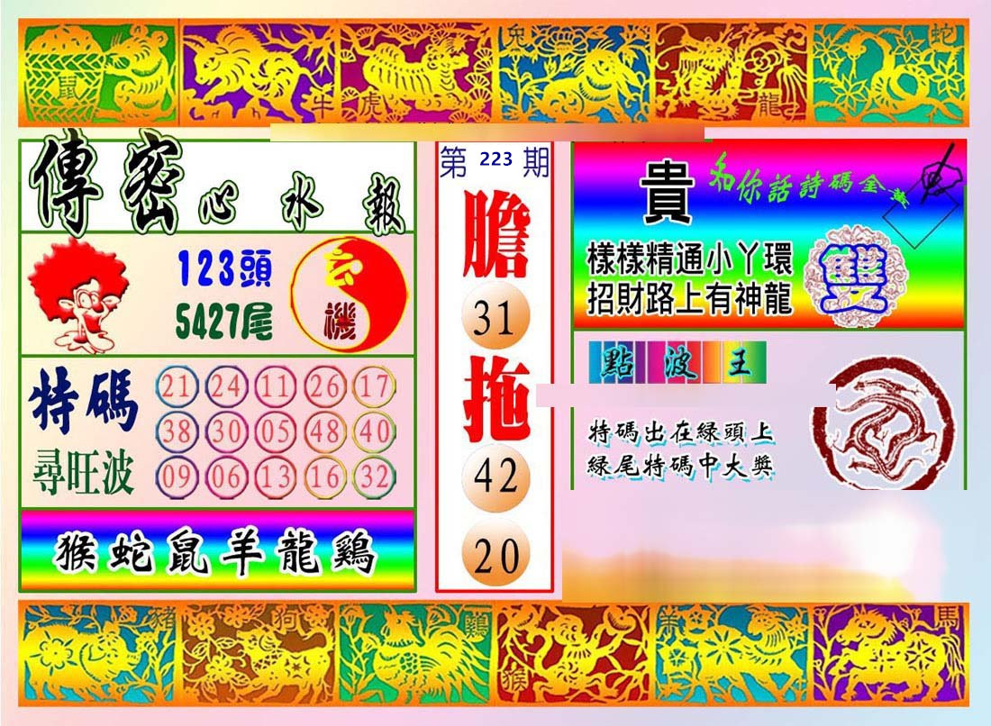 傅密心水报